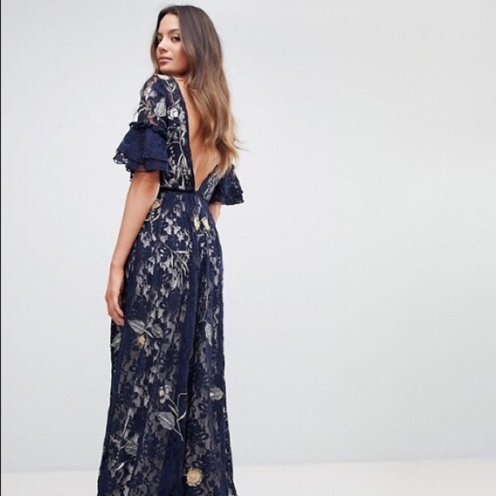 Frock and Frill Lace Embroidered Dress